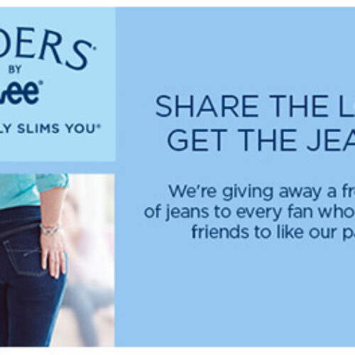 Free Lee Jeans For Sharing On Facebook