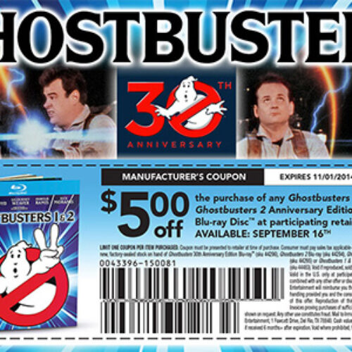 $5.00 Off Ghostbusters Blu-Ray Coupon