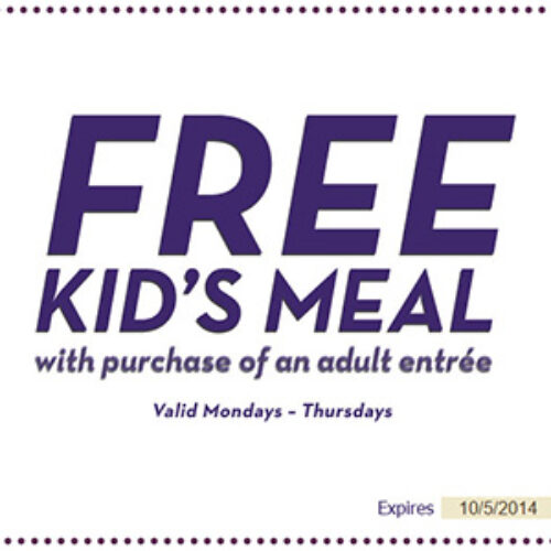 Free Kids Meal W/ Adult Entree Purchase @ Olive Garden