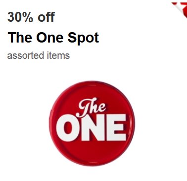 Target: 30% Off The One Spot