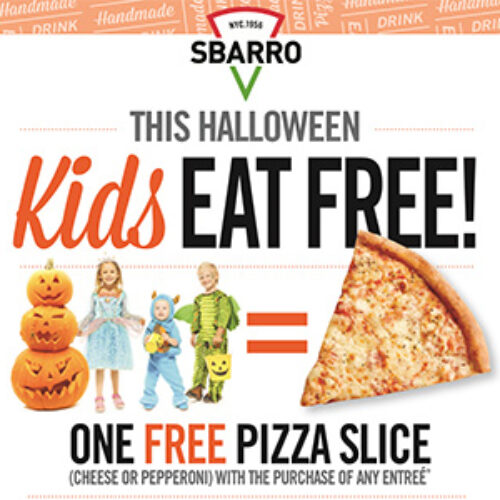 Sbarro Halloween: Kid's Eat Free W/ Entree Purchase