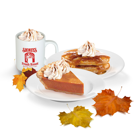 Shoney's Pumpkin Spice Pancakes and Pie
