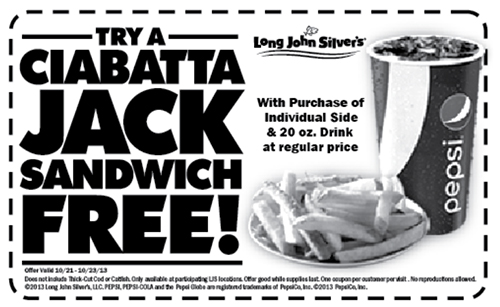 Ciabatta Jack sandwich coupon