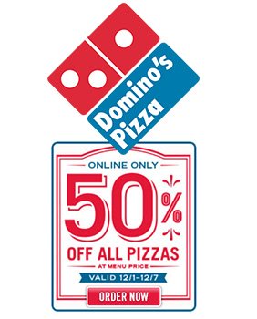 Domino's Pizza 50% Off