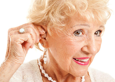 Senior with Hearing Aid