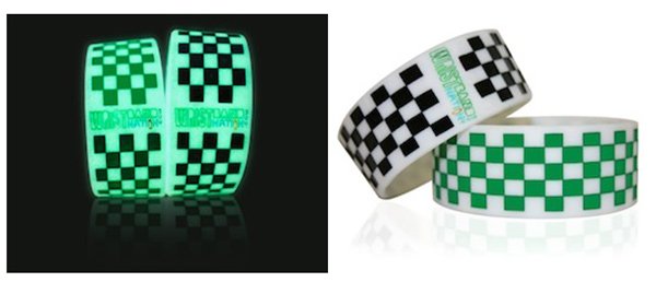 Free Glow-In-The-Dark Checkered Wristband