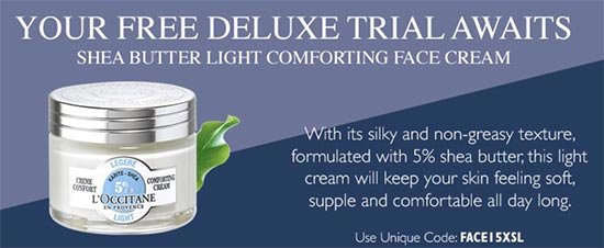 Free L’Occitane Face Cream Trial In-Store
