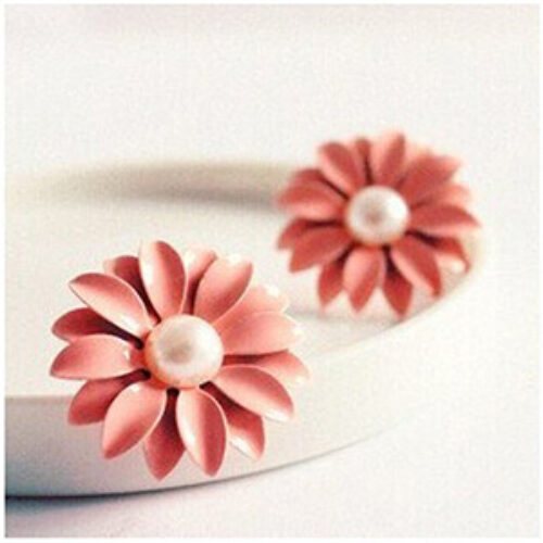 Pink Daisy Flower Earrings Only $1.66 + Free Shipping