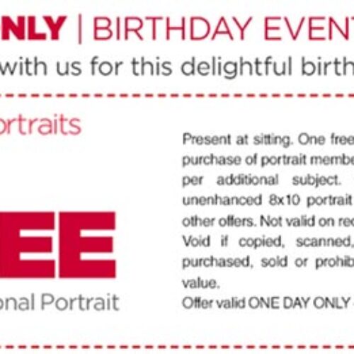 JCPenney Portraits: Free 8x10 - April 16th Only