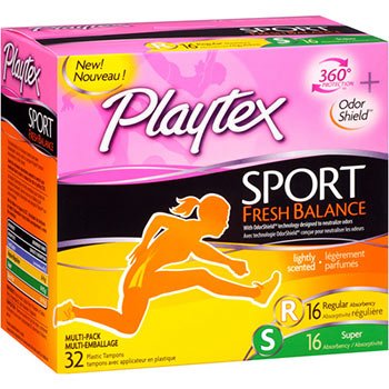 Free Playtex Sport Pads, Liners and Combo Packs