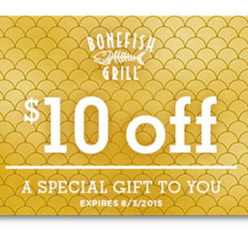 Bonefish Grill: $10 Off Until Aug 3rd