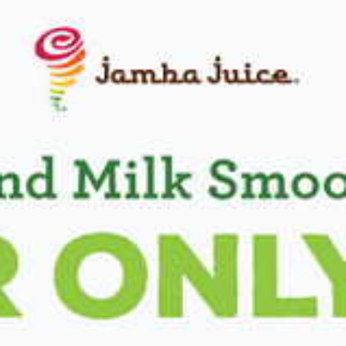 Jamba Juice: Almond Milk Smoothies Only $3 - Expires 9/29