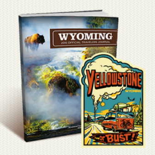 Free Wyoming sticker & Travel Guide