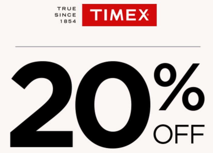 Timex: 20% Off Coupon Code