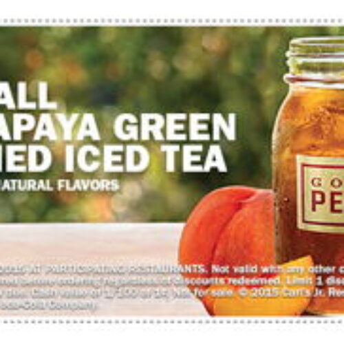 Carl's Jr: Free Small Peach Papaya Tea