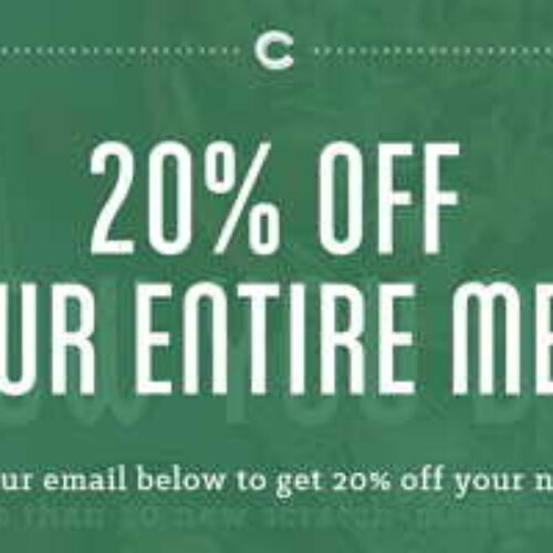 Carraba's Coupon: 20% Off Entire Meal
