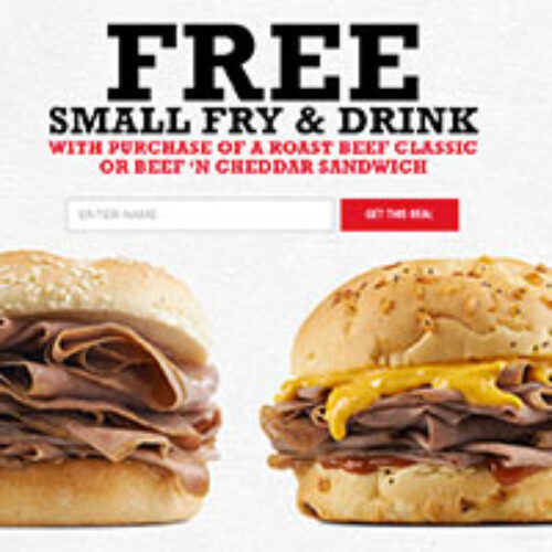 Arby's Coupon: Free Small Fries & Drink W/ Purchase