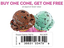 Baskin-Robbins: BOGO Free Cone - Expires 7/6