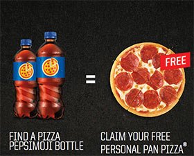 Pizza Hut: Free Pizza W/ PepsiMoji Bottle