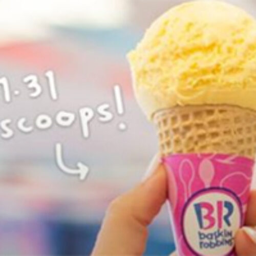 Baskin-Robbins: $1.31 Scoops on Aug 31st