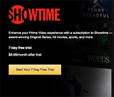 Amazon Video: Free Showtime Trial