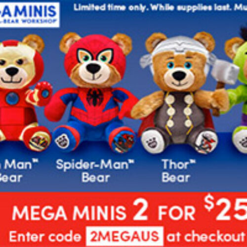 Build-A-Bear: Marvel Mega Minis $10/Each WYB Four