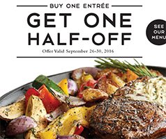 Macaroni Grill: B1G1 Half-Off - Ends Sept 30