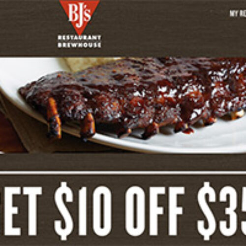 BJ’s Restaurant: $10 Off $35