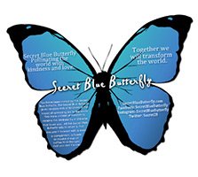 Free Secret Blue Butterfly Cards
