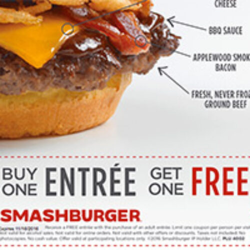 Smashburger: BOGO Free Entree