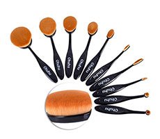 Ohuhu 10-Pcs Oval Makeup Brush Set