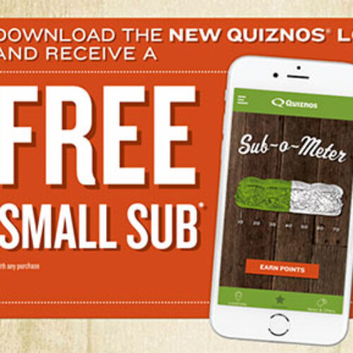 Quiznos: Free Small Sub W/ Purchase