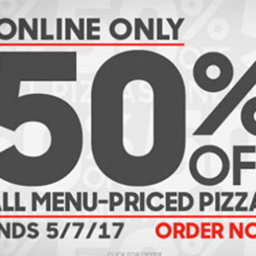 Pizza Hut: 50% Off Online Orders