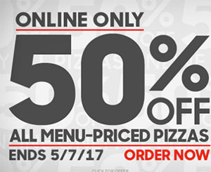 Pizza Hut: 50% Off Online Orders