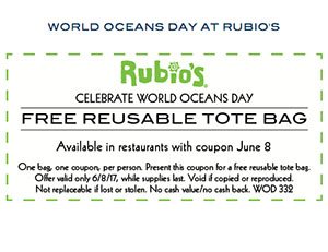Rubio’s: Free Reusable Tote Bag - June 8th