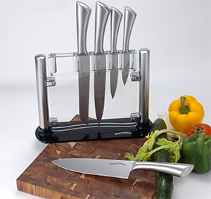 Utopia Kitchen Stainless Steel 5-Piece Knife Set & Stand Just $26.99 (Reg $99)