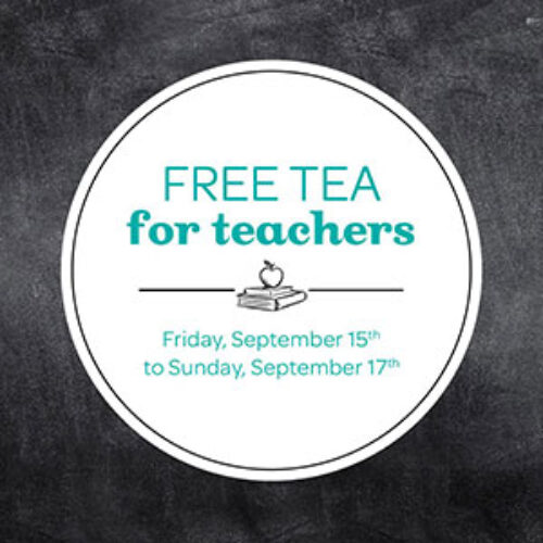 David’s Tea: Free Tea For Teachers Sep 15 - 17