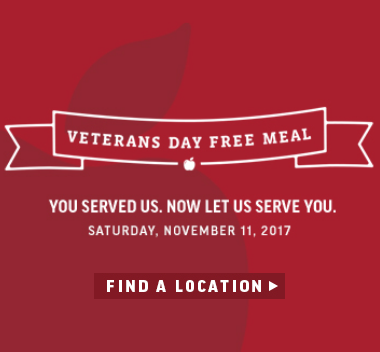 Applebee’s: Free Meal for Military - Nov 11