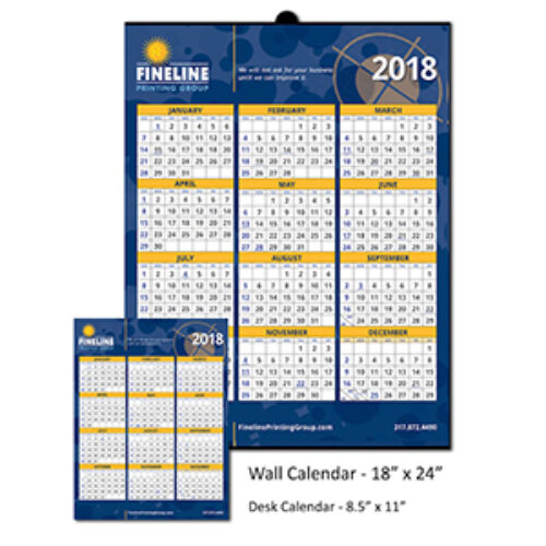 Free Fineline Wall or Desk Calendar