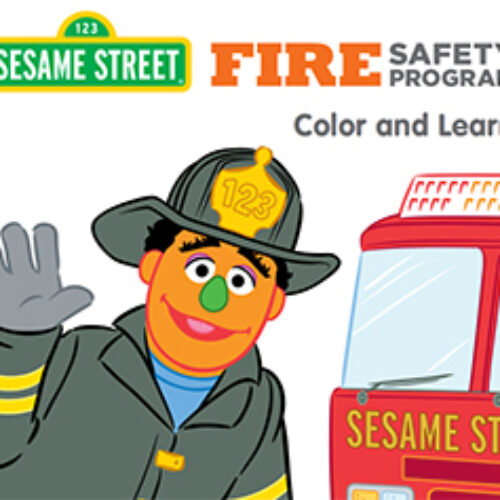Free Sesame Street Fire Safety Coloring Page