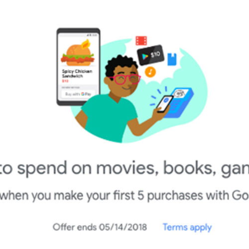 Google Play: Free $10 W/ 5 Purchases