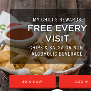 My Chili's Rewards: Free Chips or Drink
