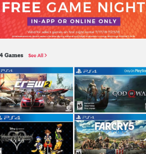 Redbox: Free Game Rental - Ends 7/23