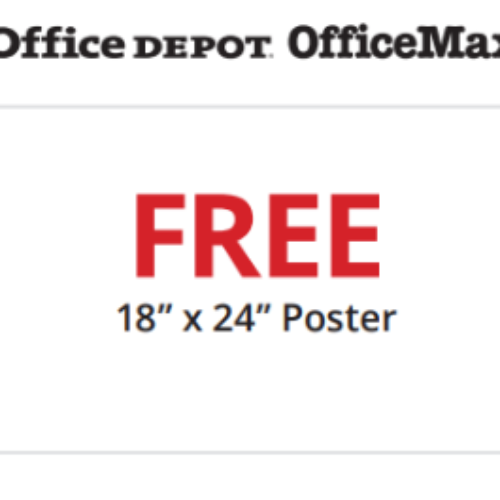 Office Depot: Free 18" x 24" Poster