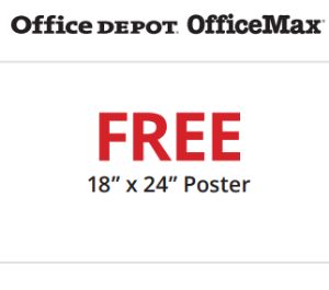 Office Depot: Free 18" x 24" Poster