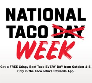 Taco John's: Free Taco - Ends Today