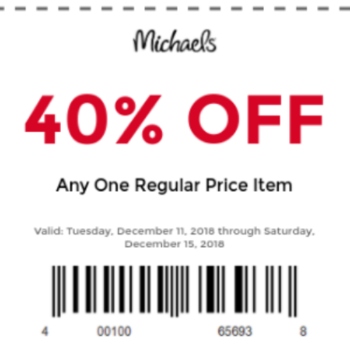 Michael's: 40% Off One Item Coupon