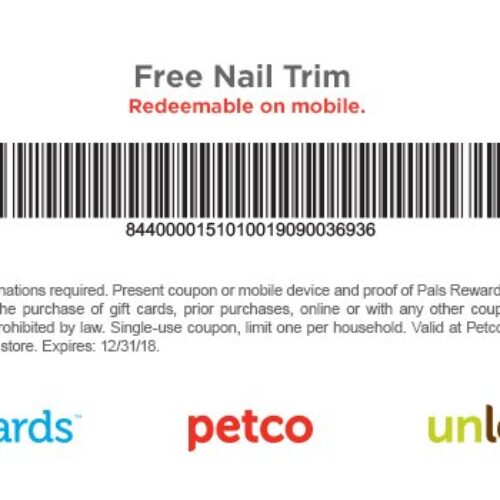 Petco: Free Dog Nail Trim - Expires 12/31