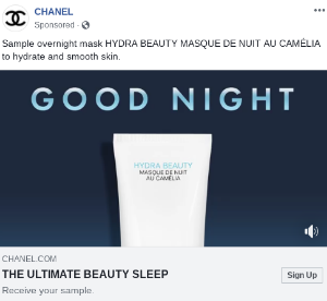 Free Chanel Hydra Beauty Mask Sample