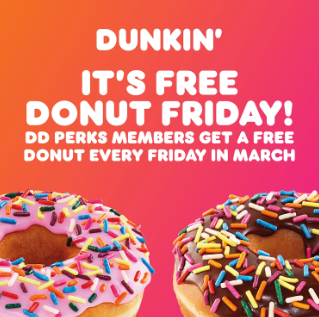 Dunkin' Donuts: Free Donut W/ Beverage Purchase